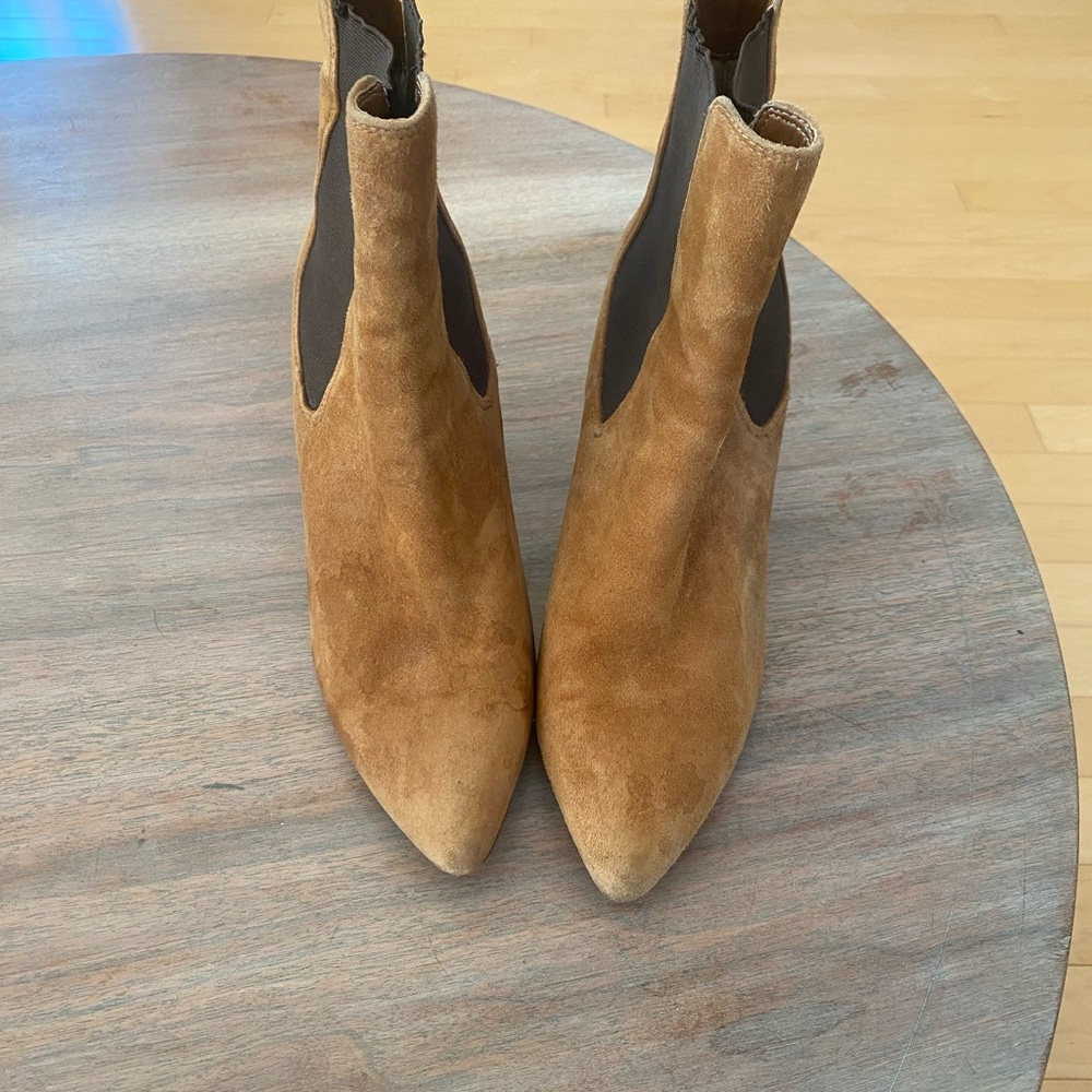 Steve Madden Camel Suede Heeled Boots